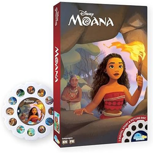 Moonlite Storytime Moana Storybook Reel, A Magical Way to Read Together, Digital Story for Projector, Fun Sound Effects, Learning Gifts for Kids Ages 1 Year and Up