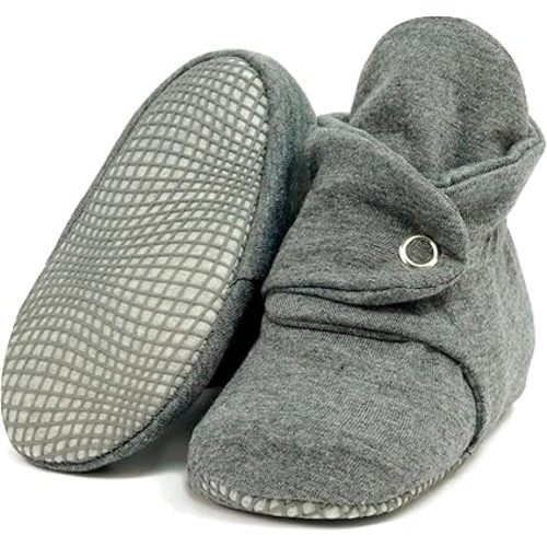 Ella Bonna Organic Cotton Muslin Baby Booties Newborn Baby Socks Slipper Toddler Shoes, Infant Girl Booties