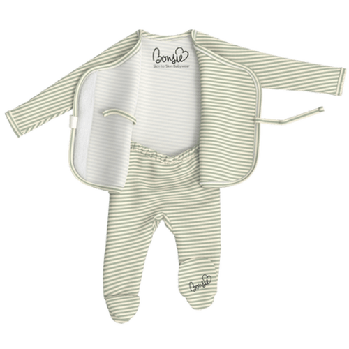 Footie - Mint Twist – Bonsie Skin to Skin Babywear