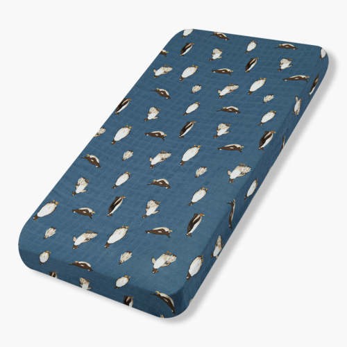 Penguin Bamboo Crib Sheet