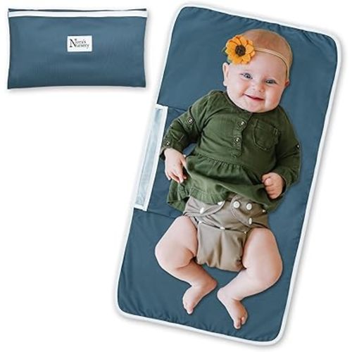 Nora's Nursery Portable Baby Diaper Changing Pad Mat - Waterproof - Sea