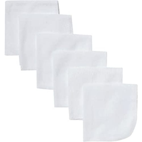 Gerber Washcloth, White, 6-Count
