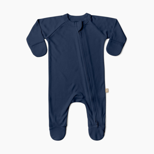 Solid Grow With You Footie - Loose Fit - Indigo