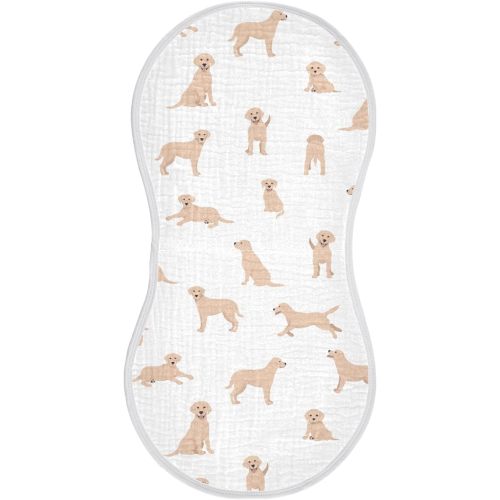vvfelixl Muslin Burp Cloths Labrador Retriever Dog Baby Washcloths for Baby Girl Boys 2 Pack