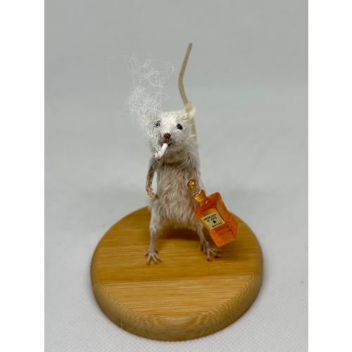 Derpy Drunken Mouse Taxidermy
