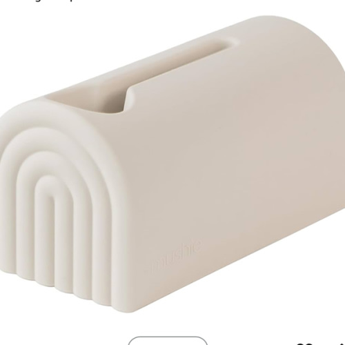 mushie Bath Spout Cover | Soft Silicone Bathtub Faucet Safety Guard for Kids | Universal Fit (Shifting Sand)