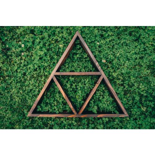 Rustic Triforce Shelf/ Essential Oils/ Custom/ Bedroom/ Living Room/ Nursery/ Zelda/ Triangle/ Wooden Shelf/ Shelf/ Decor/ Wall Art/ Gift
