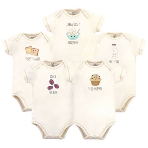 Touched By Nature Organic Cotton Bodysuits 5pk, Muffin