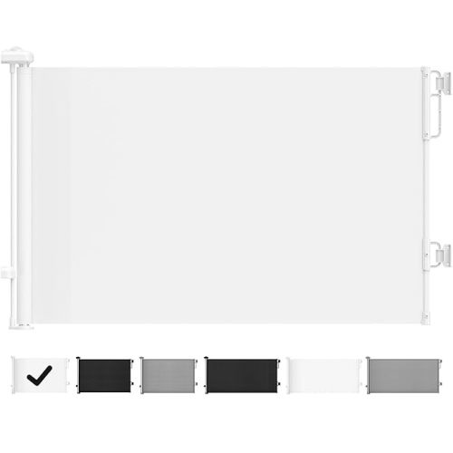 Cumbor 55" Wide Retractable Baby Gates for Stairs, Mom's Choice Award-Mesh Pet Gate for Dogs, Puppy Safety Essential Fit for Baseboards, Toddler Gates for Doorways, Hallways, Indoor & Outdoor, White