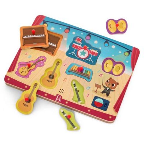 B. toys My First Orchestra Musical Puzzle - 8pc Peg Puzzle, Problem Solving, Fine Motor Skills, Music Theme
