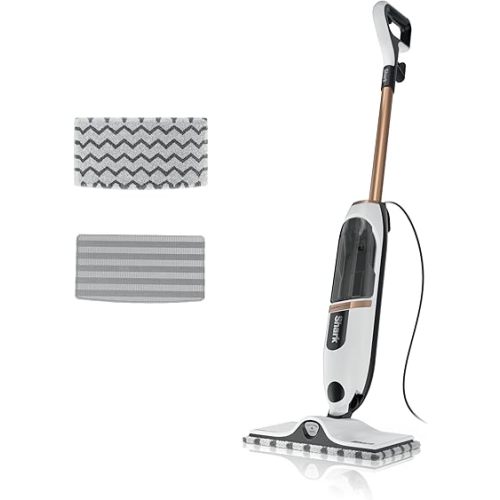 Shark SteamSpot Steam Mop with Steam Blaster Technology, 3 Steam Modes, 2 Washable Pads, XL Removable Water Tank, Lightweight, Steam Cleaner for sealed Hard Floors, Hardwood, Tile, Laminate, S2001