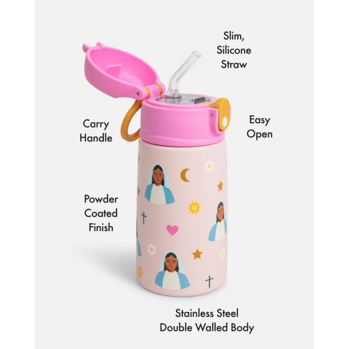 Mary Stainless Steel Water Bottle 13.5oz | Be A Heart