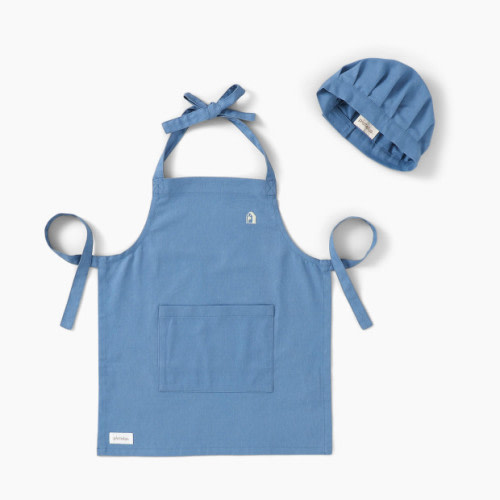 Piccalio Mini Chef Apron + Hat Set - High Tide Blue