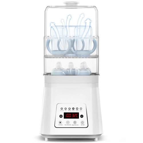RUPOUN Baby Bottle Sterilizer and Dryer, 8-in-1 Electric Steam Sterilizer with Bottle Warmer, Food Prep, and Dryer Function, White