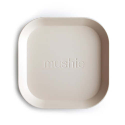 Mushie Baby Square Dinnerware Plates, Set of 2