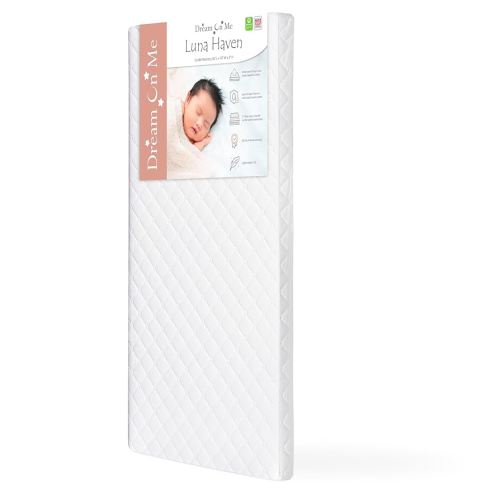 Dream On Me Luna Haven, Waterproof, 2” Fiber Core Greenguard Gold Certified Cradle Mattress