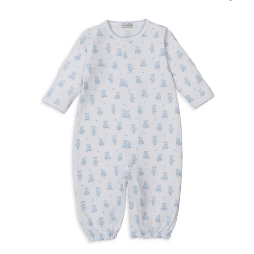 Kissy Kissy Bear Print Convertible Gown, Newborn or 0-3mo