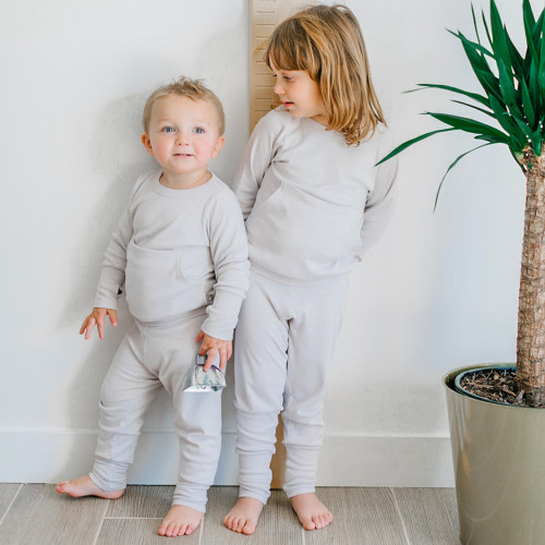 Goumi Kids Organic Cotton Loungewear - Desert Mist, 2T