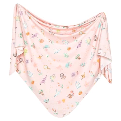 Copper Pearl Disney Enchanted Friends Large Premium Knit Baby Swaddle Receiving Blanket