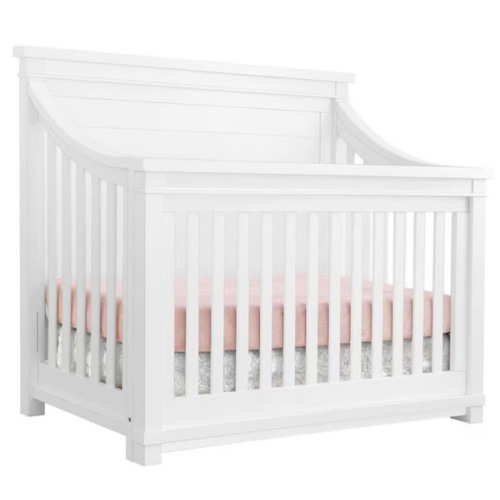 Appleseed Rowan 4-In-1 Convertible Crib in Pure White