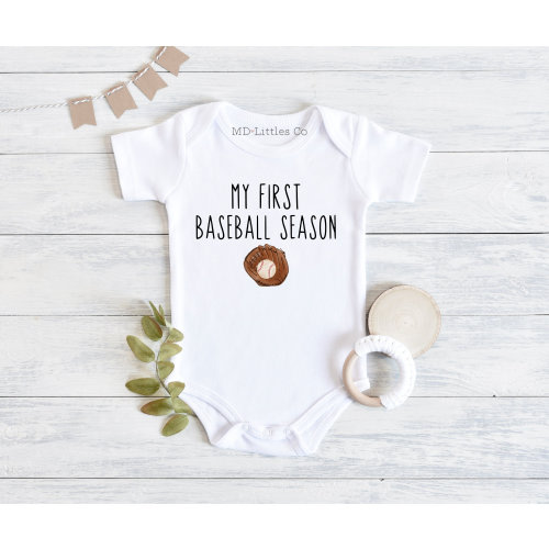 My First Baseball Season Onesie®, Baseball Baby Shower, Baby Shower Gift, Baseball Onesie®, Baby Boy Onesie®, Gender Neutral Onesie®