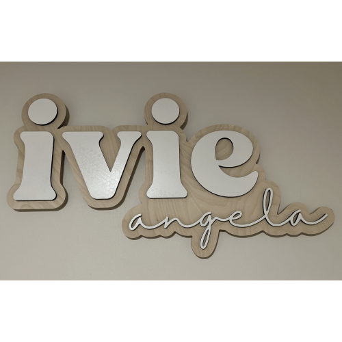 Large Custom Wood Name Sign, Nursery Name Sign, Boho Girl Name Sign, Above Crib Sign, Layered Baby Name Sign, Boy Name Sign, Cut Out Sign