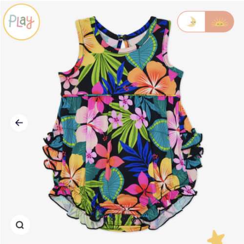 Jungle Blooms Bubble Romper | Little Sleepies