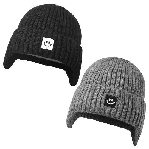MaxNova 2 Pack Baby Beanie Toddler Winter Hat with Earflap for Girls Boys 0-8 Years