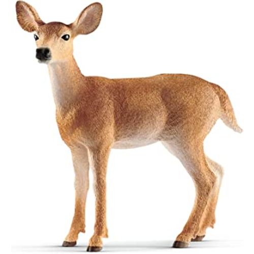 Schleich Wild Life, Animal Figurine, Animal Toys for Boys and Girls 3-8 Years Old, White-Tailed Doe, Ages 3+