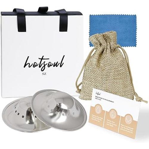 999 Silver Nipple Shields Nickle-free, Hollow and Breathable Silver Nipple Shields for Nursing Newborn, Nursing Cover for Breastfeeding, Protect and Soothe Breastfeeding Essentials Silver Nipple Cups
