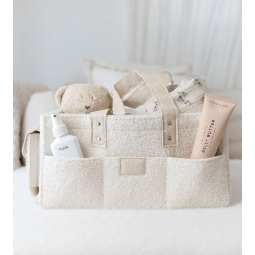 Nappy Caddy- Snow- Large Side Pocket