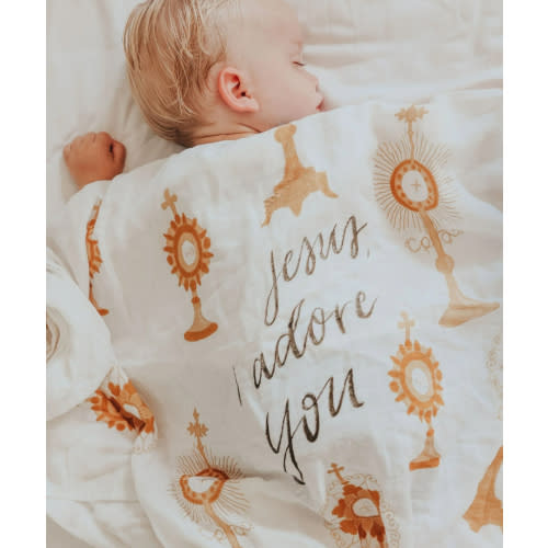Monstrance Swaddle Blanket | Bamboo & Cotton
