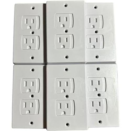 Simplified Innovations Self-Closing Electrical Outlet Covers (6-Pack)(White)