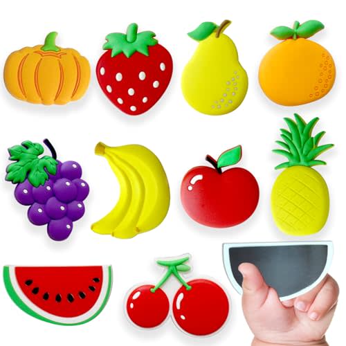 Refrigerator Magnets for Toddlers, Cute Fruit Fridge Magnets for Kids Large Size Toddler Magnets for Refrigerator Full Back Magnets for Babies Ages 3Gift