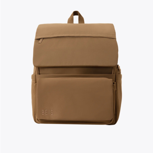 BÉIS 'The Ultimate Diaper Backpack' in Camel - Diaper Bag Backpack in Camel Brown