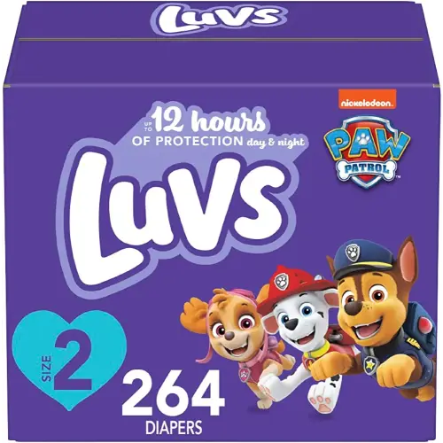 Luvs Diapers - Size 2, 264 Count, Paw Patrol Disposable Baby Diapers