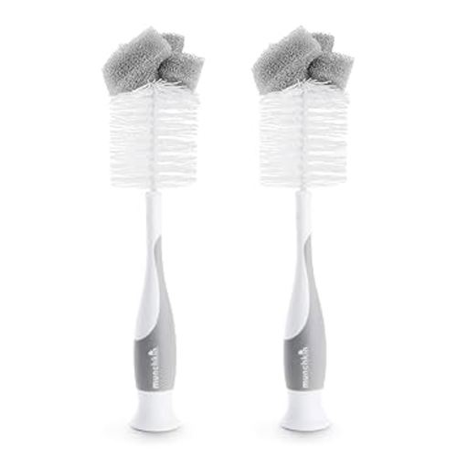 Amazon.com: Munchkin® Sponge™ Bottle Brush, Grey, 2 Count (Pack of 1) : Baby