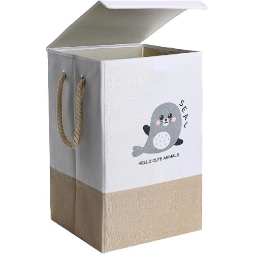 Laundry Hampers with lid,Hampers for Bedroom,Laundry Baskets with Handles,Collapsible Laundry Baskets,Hampers for Toys, Clothing, Pillow sheets, Living room Decoration Basket
