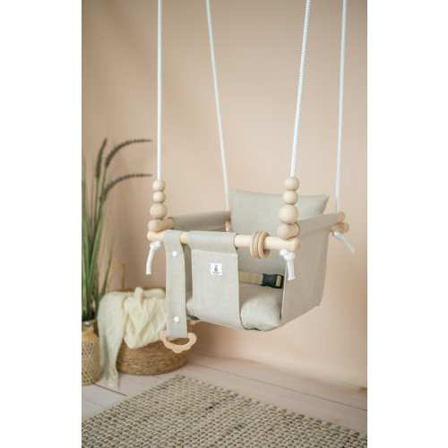 Baby Swing, Babyschaukel, Kinderschaukel, Balançoire Montessori Toddler swing NATURAL BEIGE | CE |