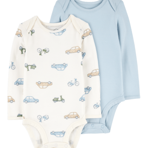 Multi Baby 2-Pack Long-Sleeve Bodysuits | Carter’s Oshkosh Canada