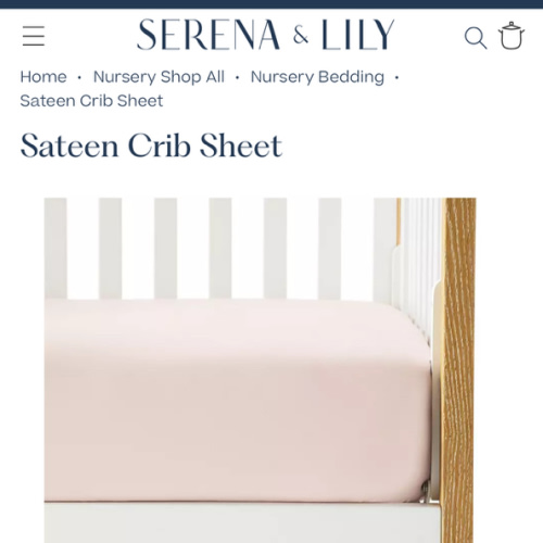 Sateen Crib Sheet | Serena and Lily