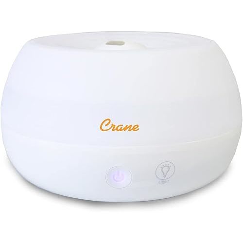Crane Portable Ultrasonic Travel Humidifier and Diffuser, 0.2 Gallon Cool Mist, Optional Essential Oil Diffuser, No Filter Needed, White