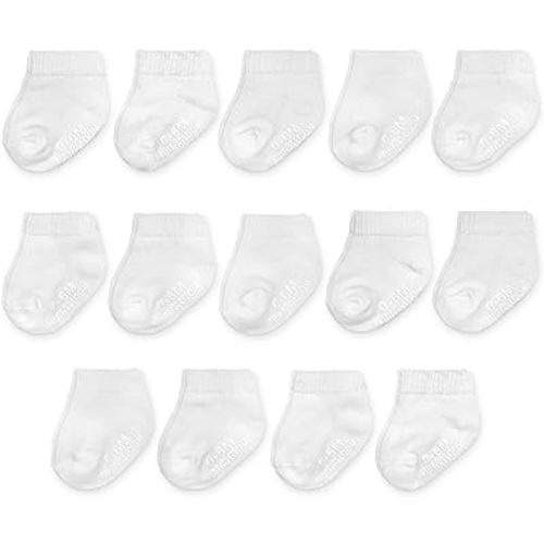 Fruit of the Loom Baby 14-Pack Grow & Fit Flex Zones Cotton Stretch Socks - Unisex, Girls, Boys