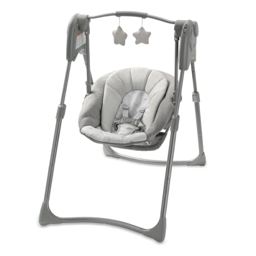 Graco Slim Spaces Compact Baby Swing, Reign