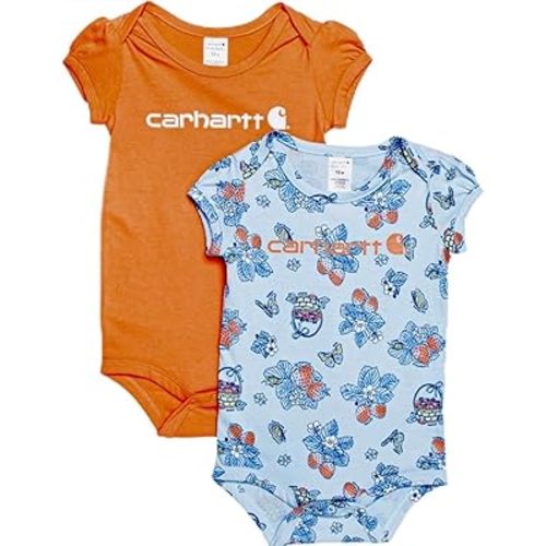 Carhartt Baby Girls' 2 Pack Bodysuit