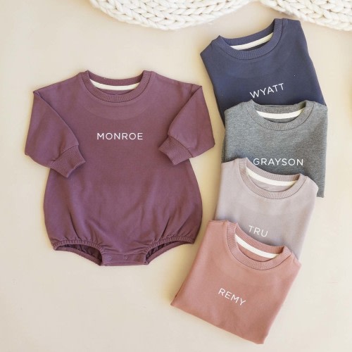 Personalized Sweatshirt Bubble Romper | Feeling Fall