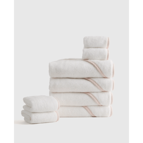 Organic Turkish Cotton Baby Bath Bundle 8-Pack (Soft Pink)