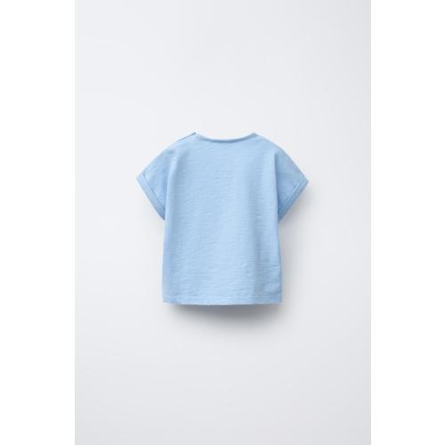 PLAIN T-SHIRT - Blue | ZARA United States