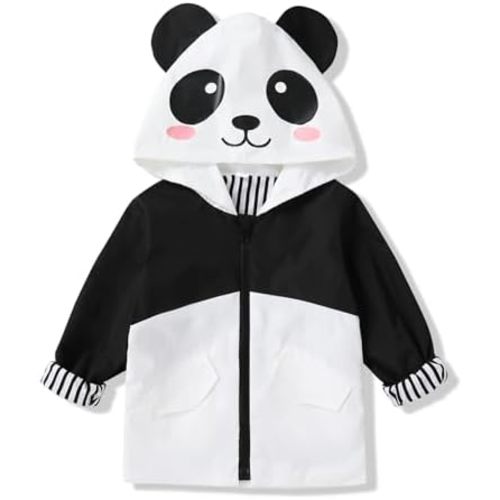 YOUNGER TREE Toddler Baby Boy Girl Duck Raincoat Cute Cartoon Hoodie Zipper Coat Outfit