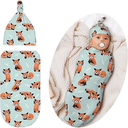 Swaddle Blanket for Baby, Soft Sleeping Bag, Swaddling Sack for Newborn Unisex Baby Stuff, Red Panda